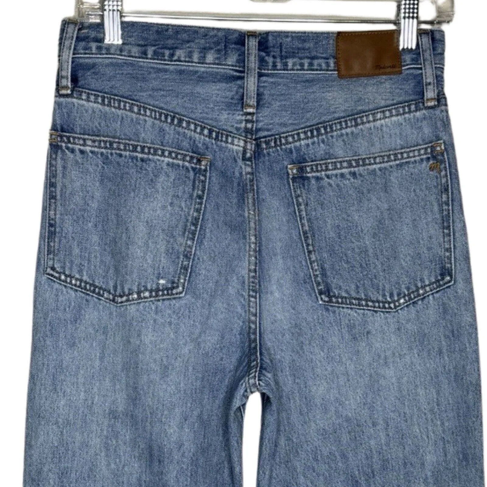 Madewell Jeans Women 4 26 Blue The Dad Jean Sloucky Fading Distressed Destroyed‎ - Image 5