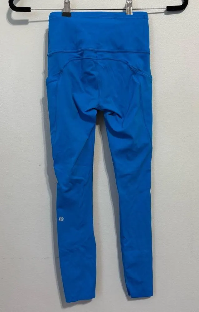 Lululemon Fast and Free Bright Blue Leggings Size 0 - Image 10