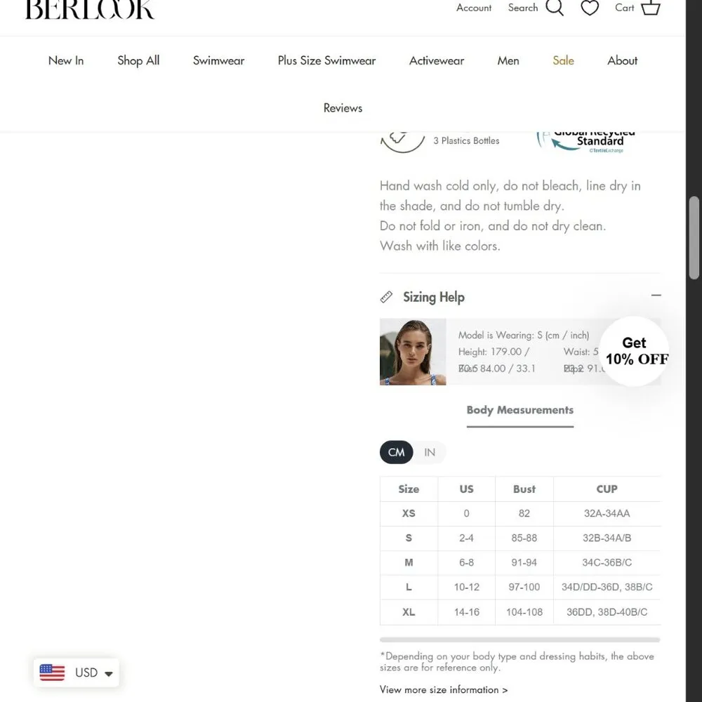 BERLOOK Caramel UNDERWIRE Jacquard Bikini TOP ONLY 59 Orange Size XL - Image 8