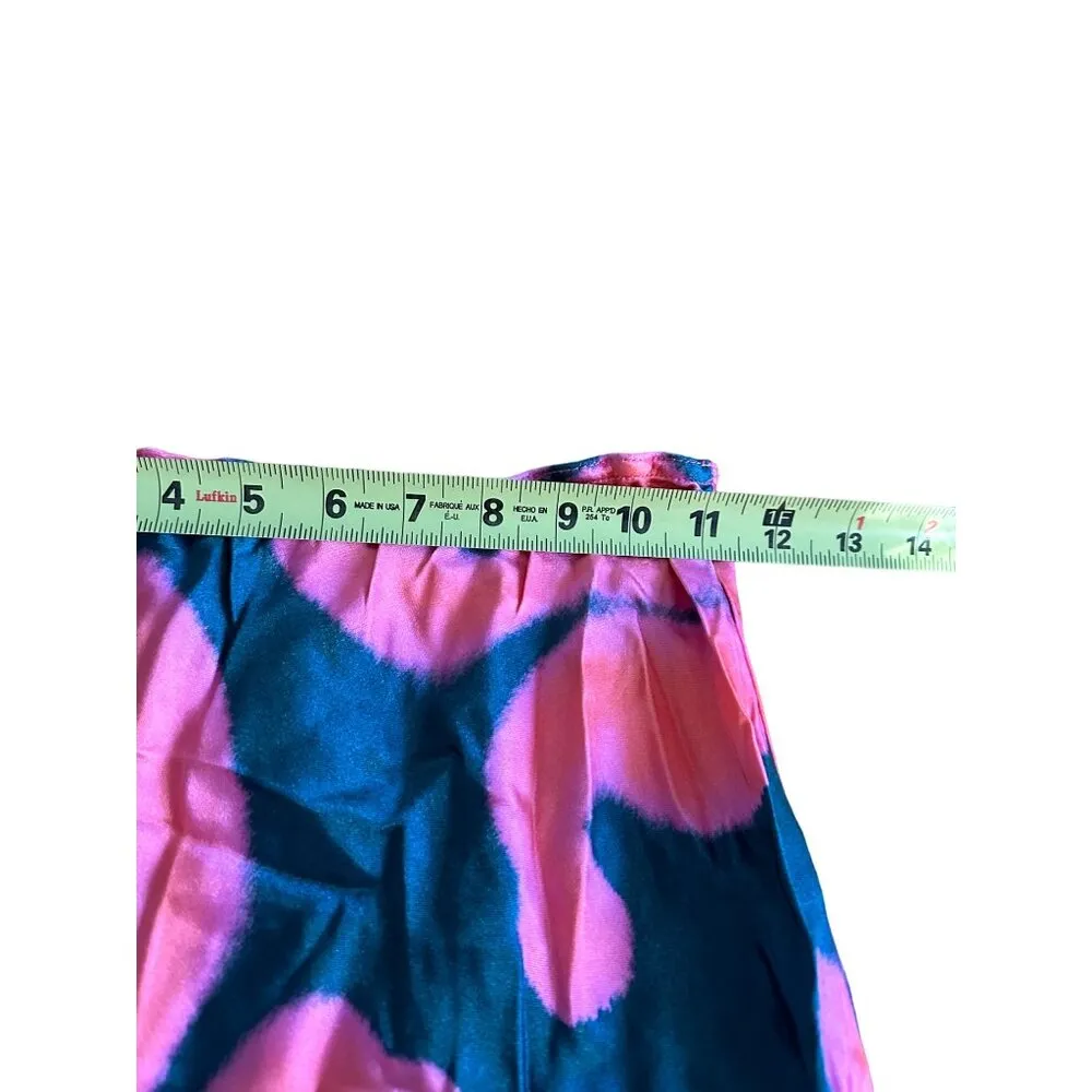 Topshop Blurred Poppy Satin Skirt Floral Print Midi Sz 2 Stretchy Waist NWOT - Image 7