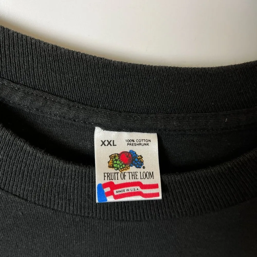 Fruit of the Loom Vintage Curaçao Tee XL Black Cotton USA Unisex Fit - Image 14
