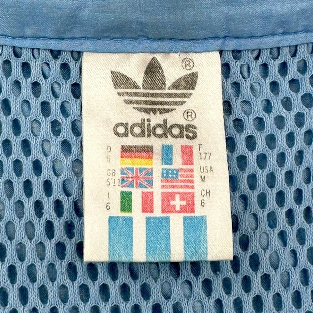 Adidas | M | VINTAGE 90's Zip-Up Hidden Hood Nylon Windbreaker Track Jacket - Image 3
