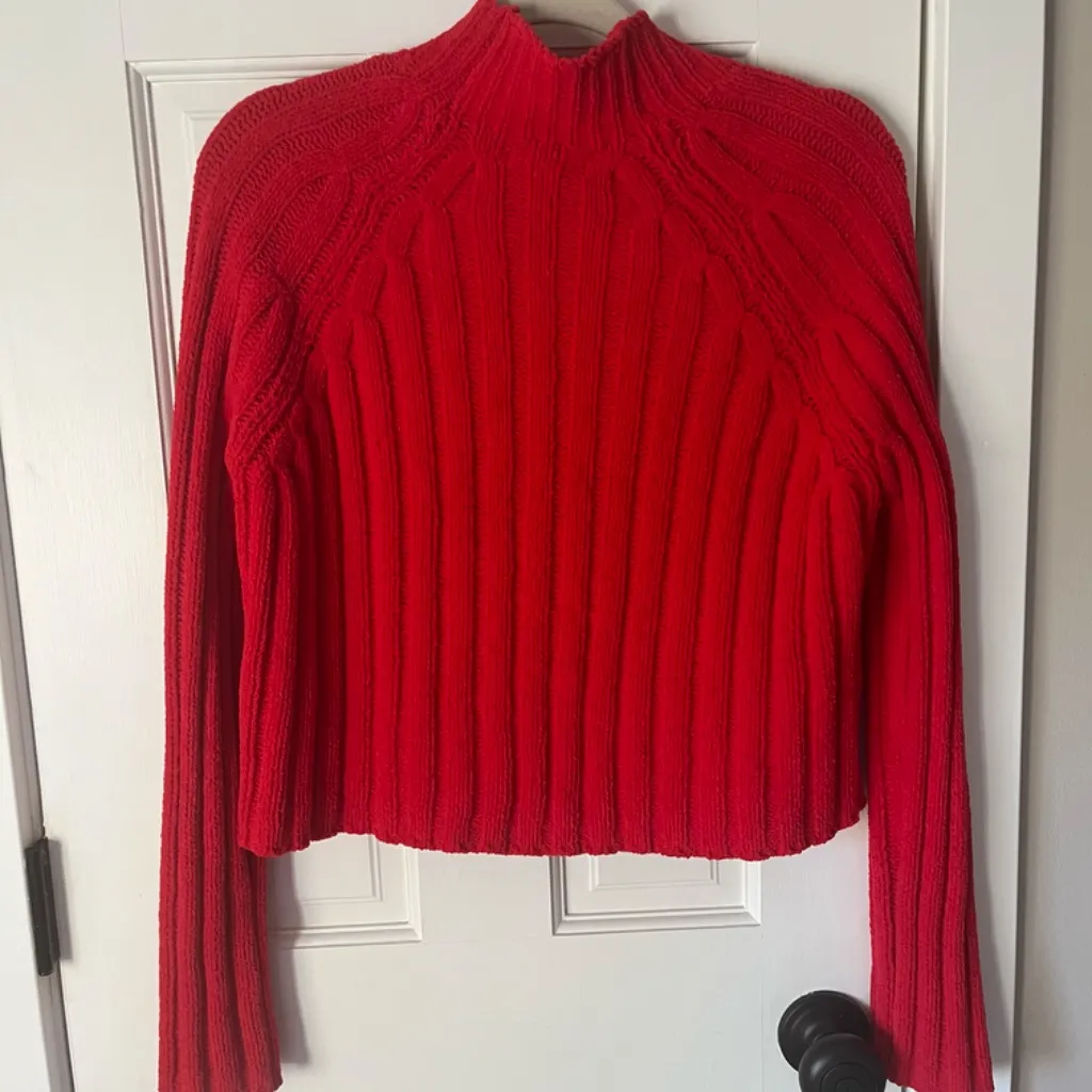 American Eagle Cropped Knit Cardigan - Image 4