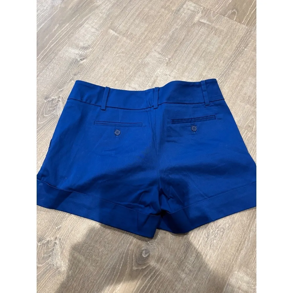 New York & Company‎ Blue Cuffed Dress Shorts Career Casual Size 6 - Image 3