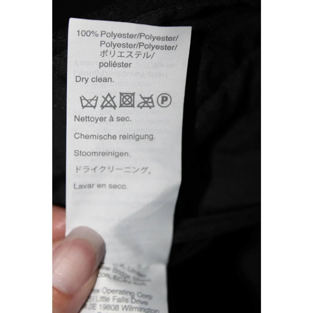 Women's J. Crew AC280 Black Wool Pull On Zip Up Pencil Skirt Size 10 Petite 10P - Image 5