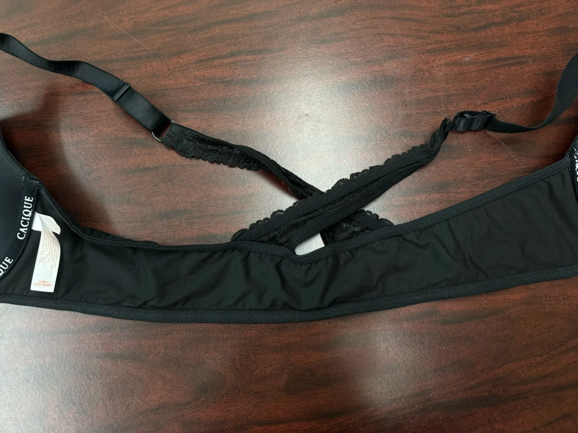 Cacique Black Front Closure Lightly Lined T-Shirt Bra Size 42C - Image 4