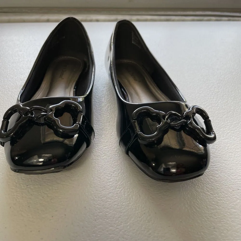Pierre Dumas Women's Moni 66 Black Faux Patent Flats Slip-On Shoes Size 8M - Image 10