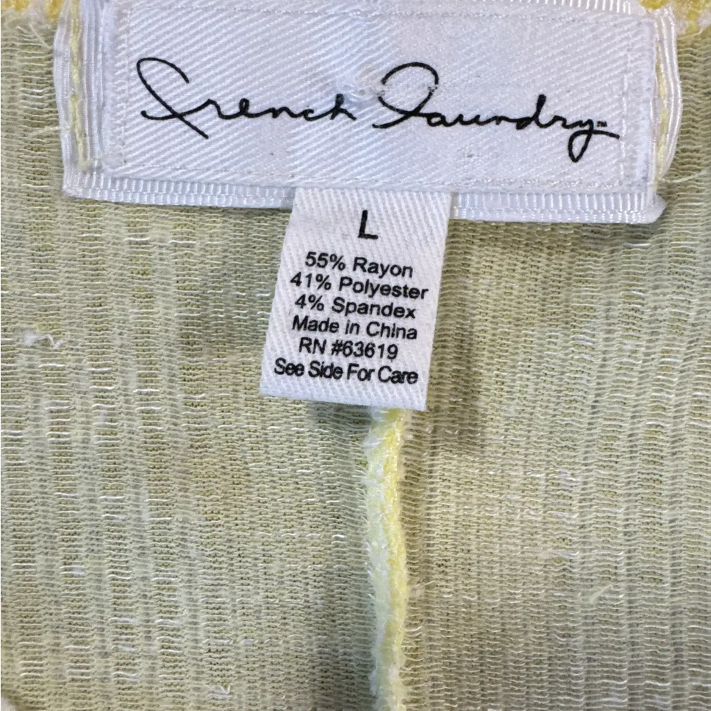 French Laundry Light Yellow and White‎ Rayon Blend - Image 3