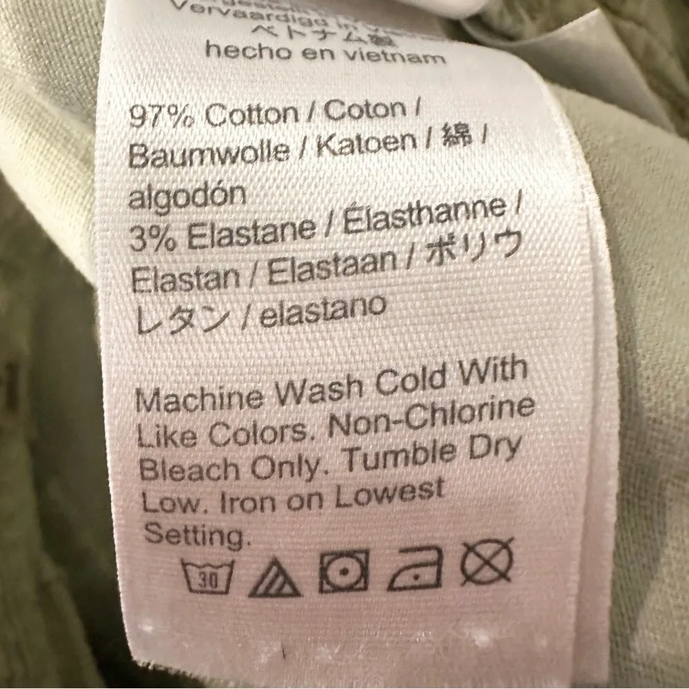 J. Crew Chino 4" Cotton Shorts Women's 8 Pale Green Pockets‎ Summer Classic - Image 4