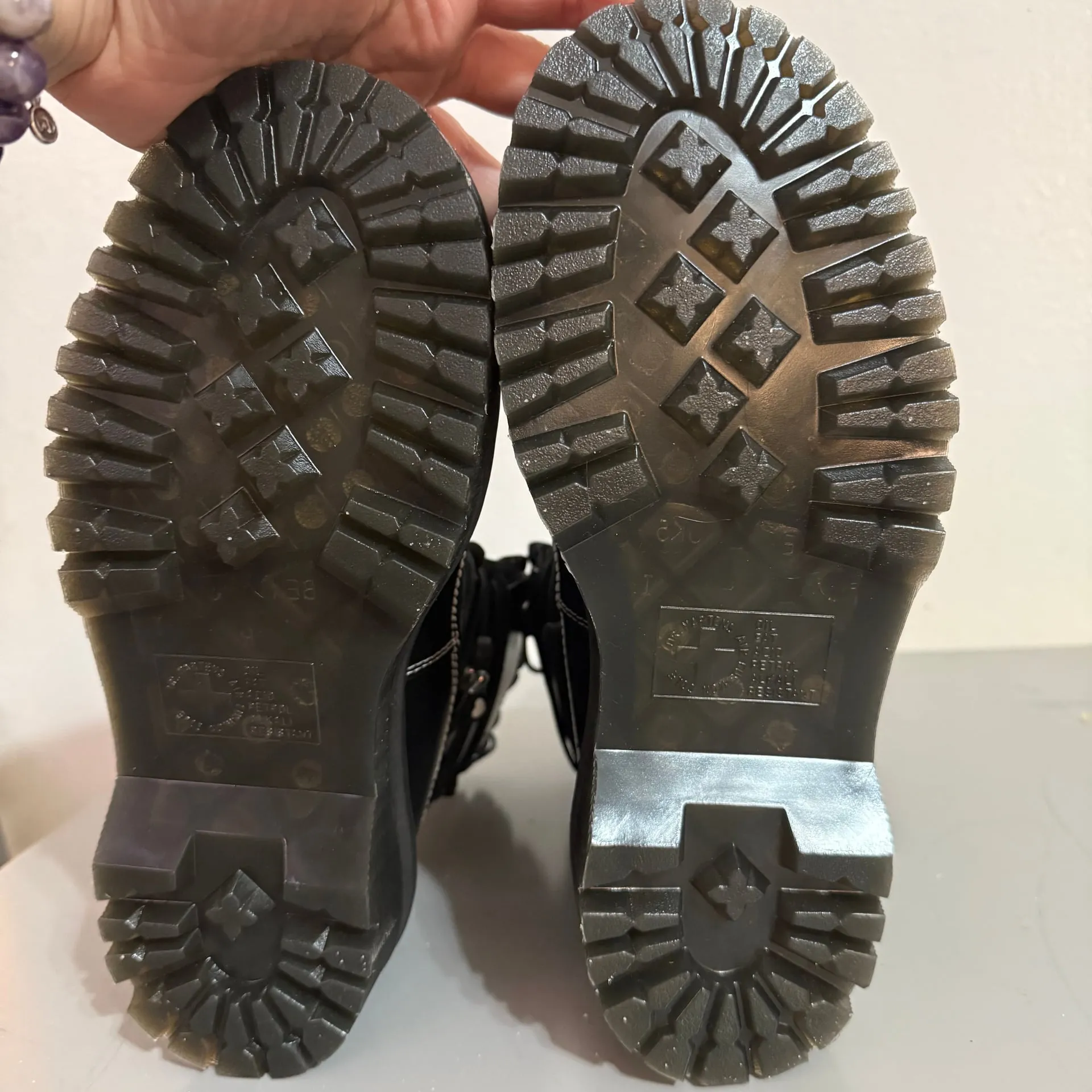 NEW Dr. Martens Jadon Frill Smooth Leather Platform Boots Embroidered Bead - Image 7