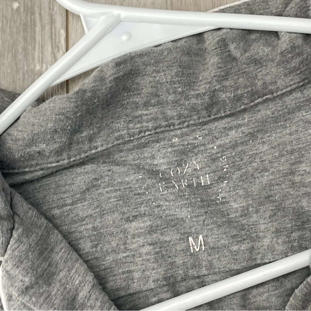 Cozy Earth Top bamboo stretch knit long sleeve pajama womens Gray medium lounge - Image 2