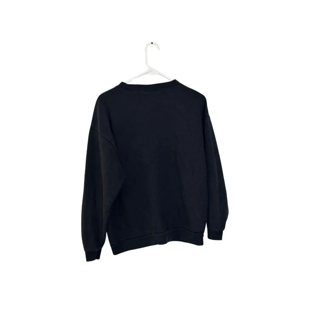 VTG Halloween "Boo" Skeleton Black Sweatshirt By Endless Designs Sun Faded Sz L Size L - Image 2