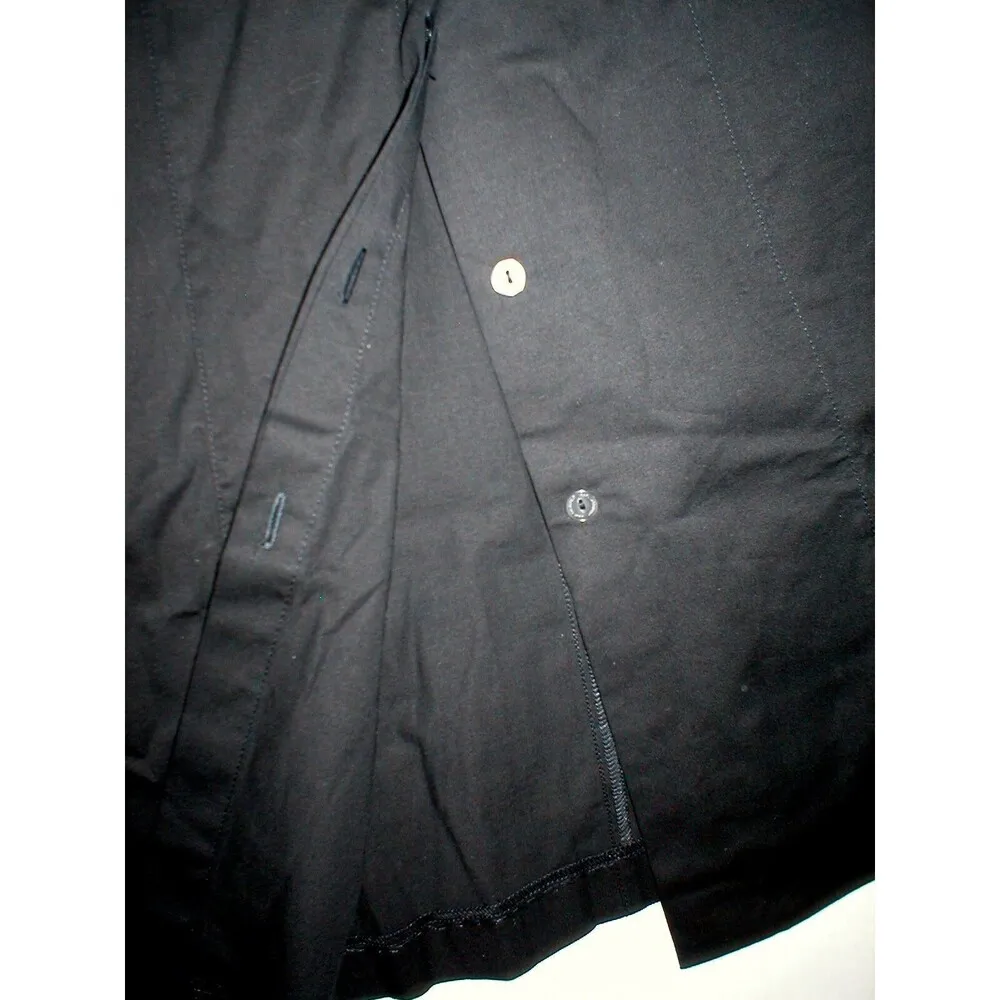 New Womens 6 NWT Designer Dress 42 Karl Lagerfeld Italy Black Shirt Dress Button - Image 5