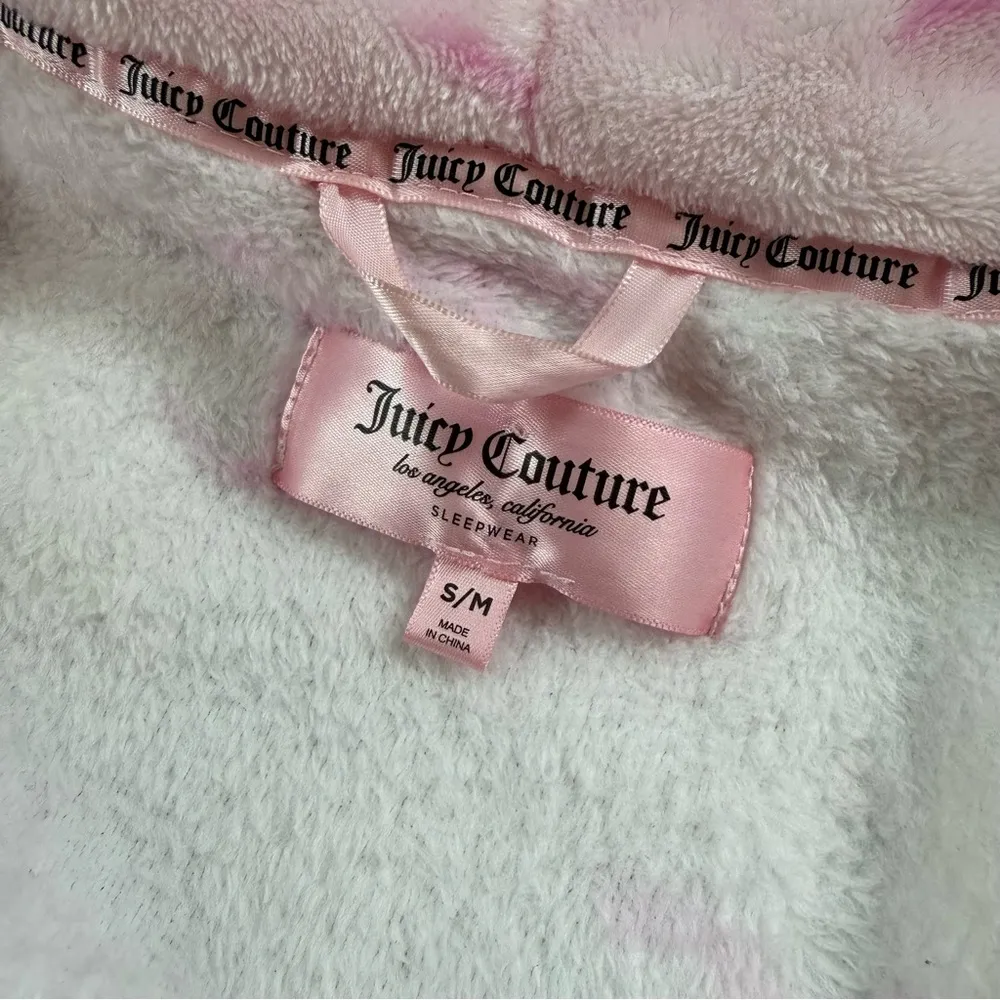 Y2K Juicy Couture Pink Logo Plush Robe Size S/M - Image 5