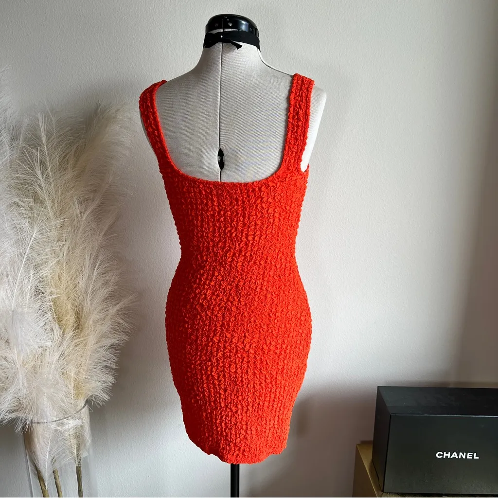 Rails cherry orange sleeveless bodycon popcorn mini dress - Image 7