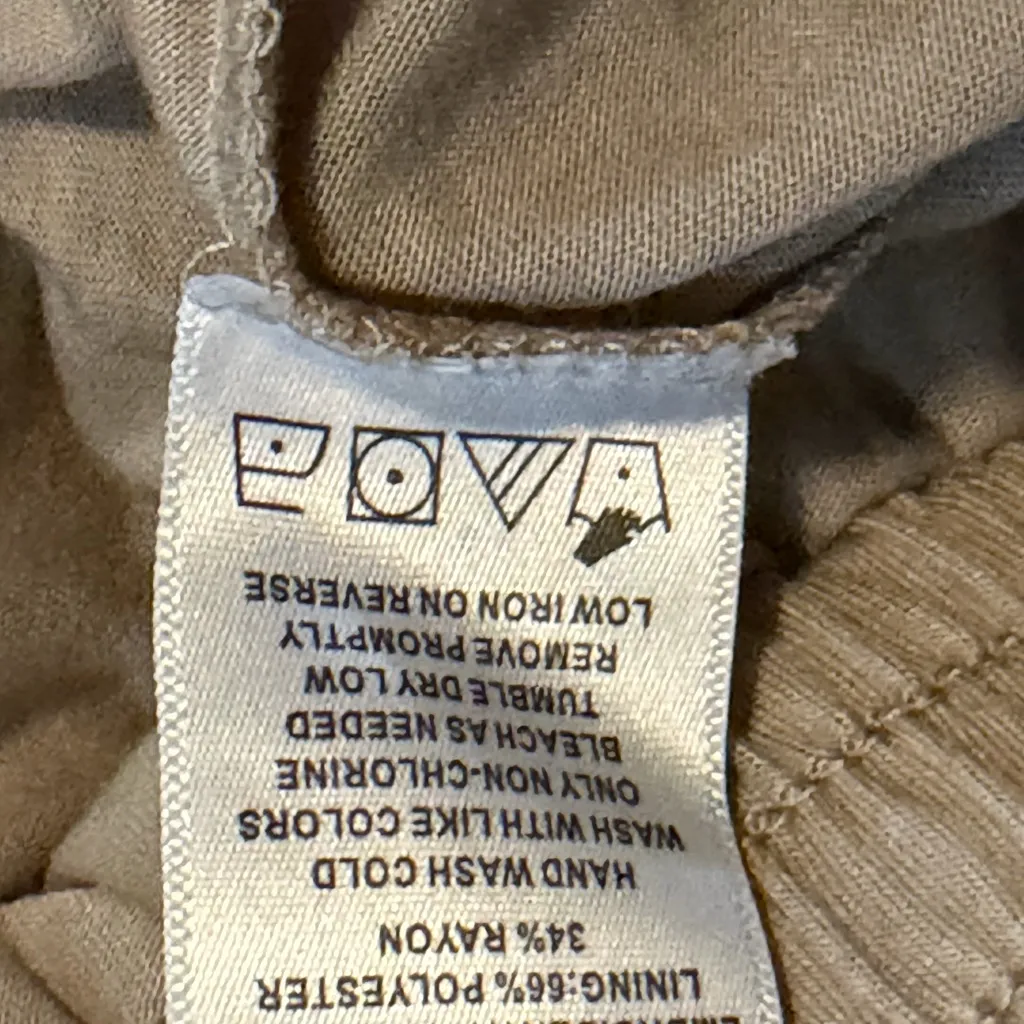 Indigo Soul Beige Skirt Lace details lined size 2xL 30 inches long - Image 6