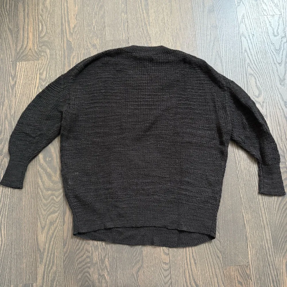 IRO Black Abby Linen Blend Crewneck Sweater - Image 3