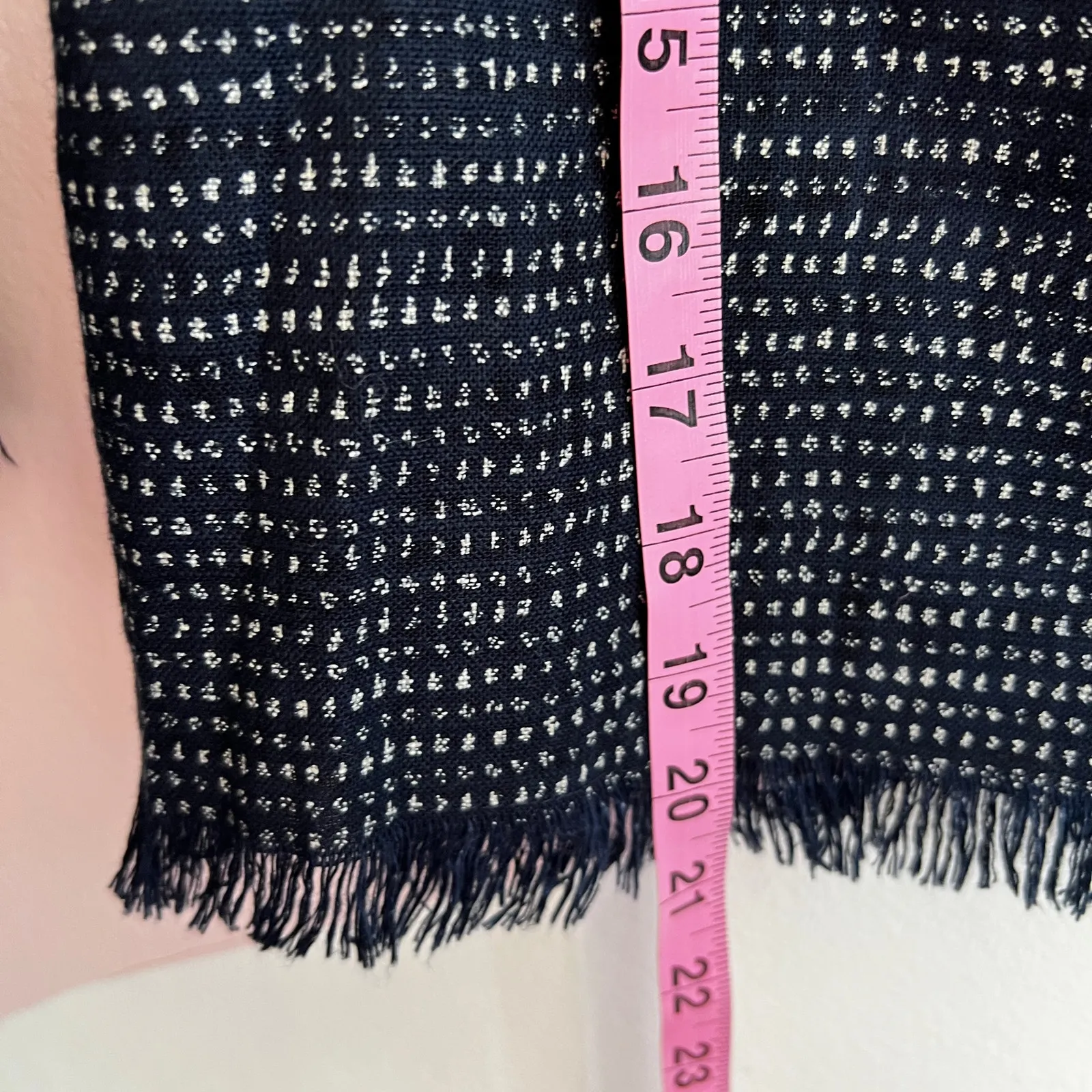 Anthropologie The Podolls Blue Fringe Top Boho Artisan Minimalist Sustainable XS - Image 5