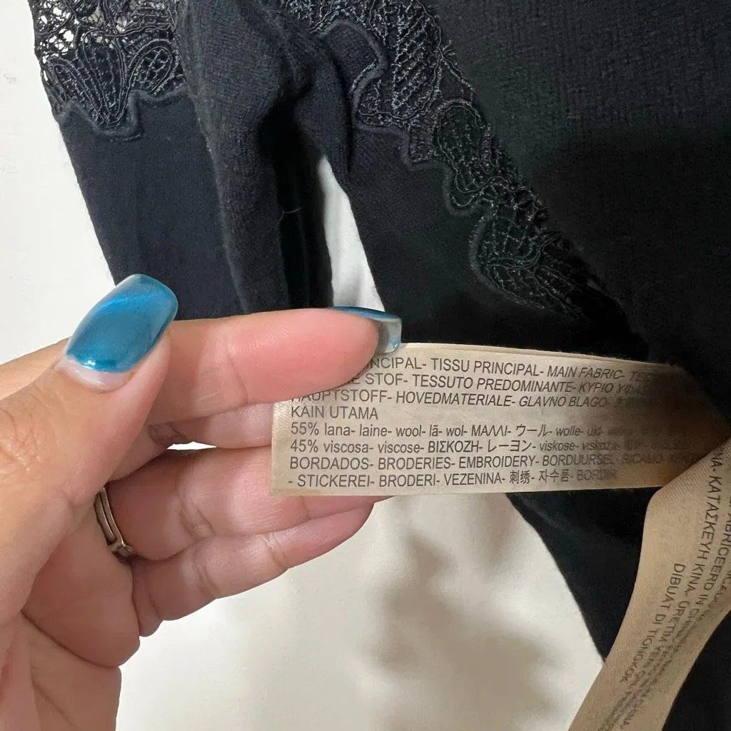 Massimo Dutti Black Wool Sweater XS Women - Image 6