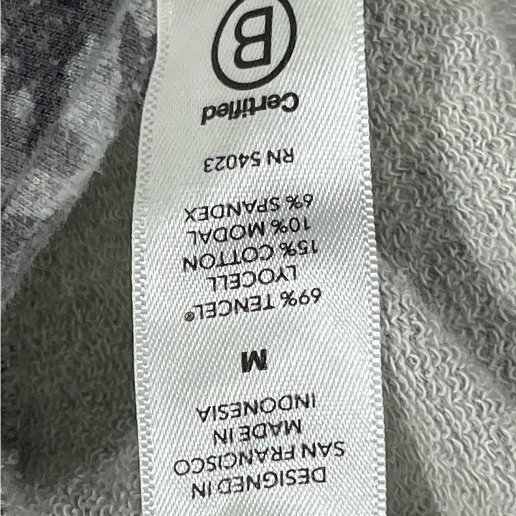 ATHLETA STUDIO TO STREET SPLATTER SWEATSHIRT ANIMAL PATTERN SZ M GRAY‎ PREOWNED - Image 6