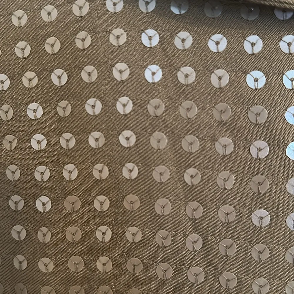 Anthropologie Maeve Arwa Oversized Olive Green Sequin Shirt S - Image 5