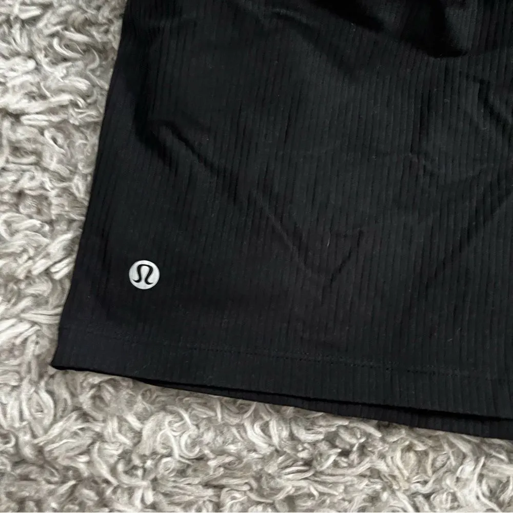 Lululemon black Asymmetric ribbed tank size 10 - Image 3