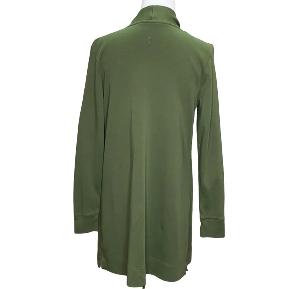 Isaac Mizrahi Live Essentials Olive Green Cardigan - Image 4
