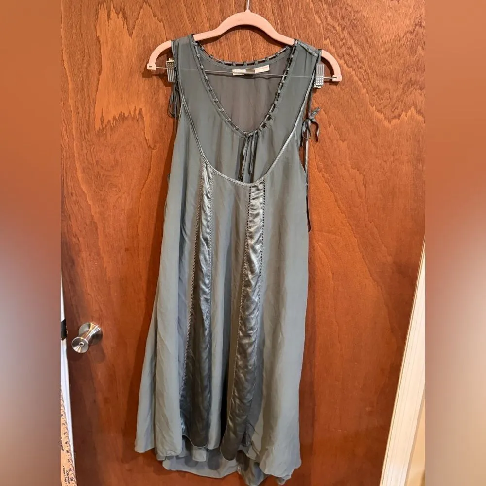 Stella Mcartney for H &M Olive Gray Grecian style dress size M - Image 6