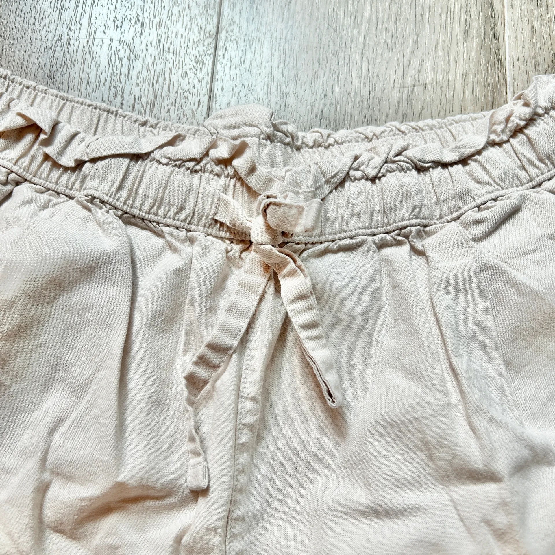 Uniqlo Women's Off White Linen Cotton Shorts Size S LIKE NEW - Image 3