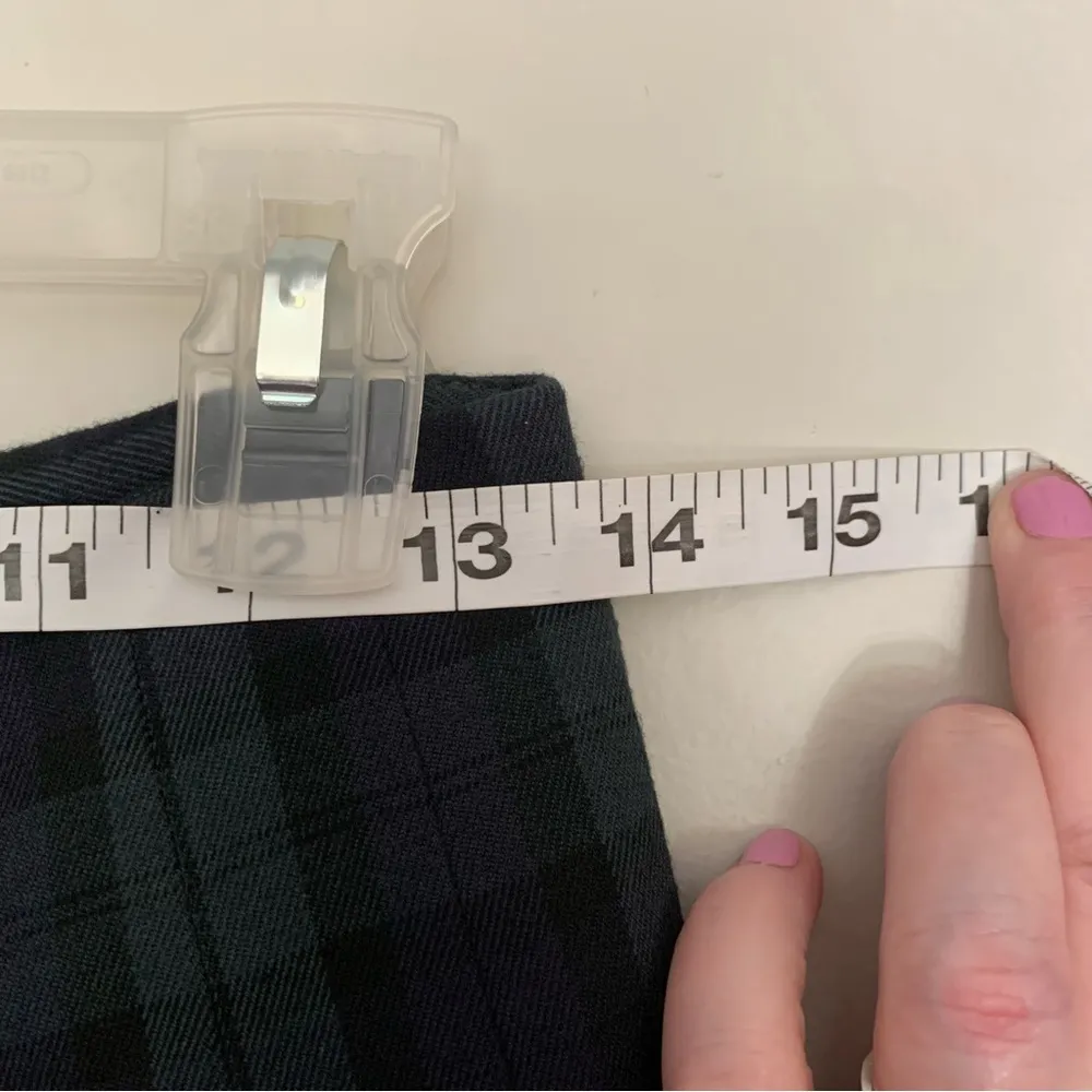 Brandy Melville Dana Pleated Plaid Mini Skirt Navy & Green School Girl Size - Image 7