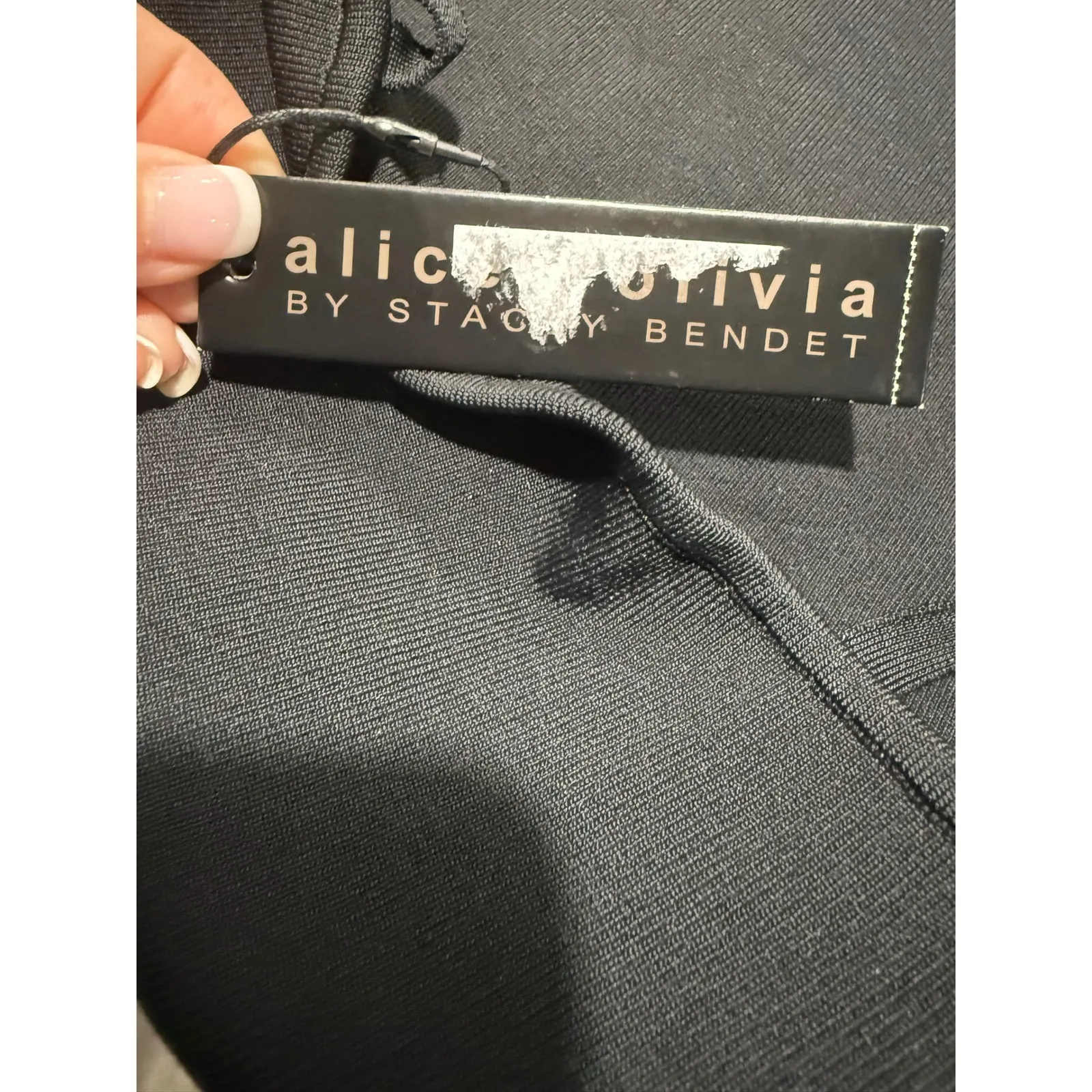 New! Alice + Olivia EVIA TANK WITH ARM‎ WARMERS Black Sz Medium $330 - Image 8