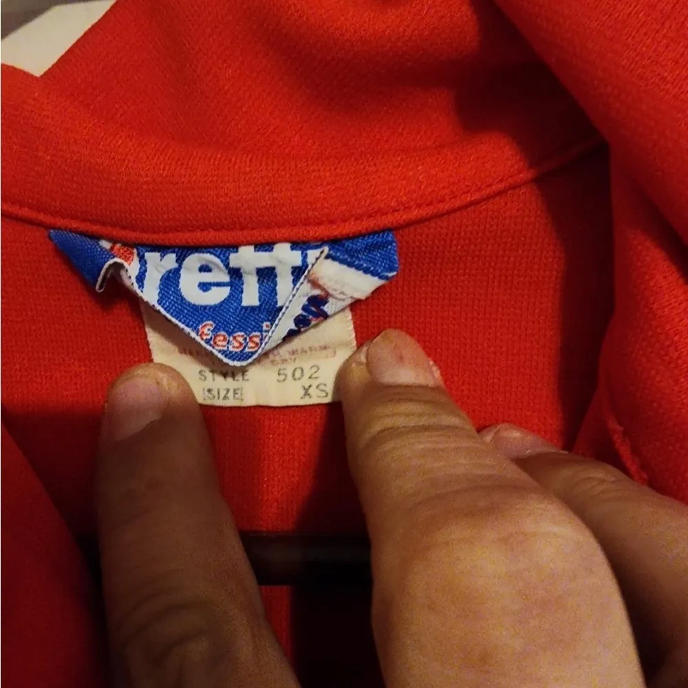 Vintage 70's red nurse top uniform size xs - Image 3