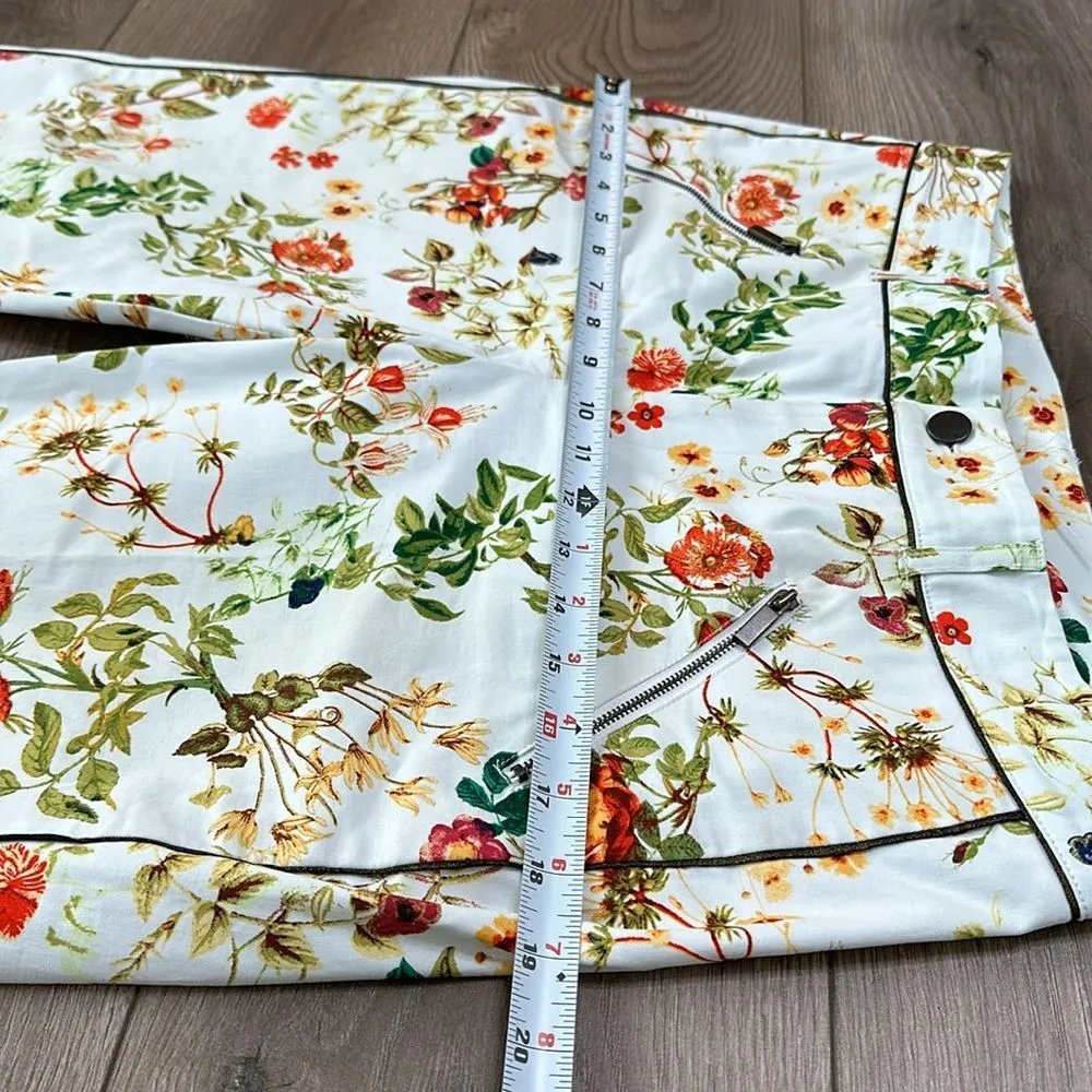Colleen Atwood Disney Alice in Wonderland‎ Floral Print Stretch Capri Pants 8 - Image 8