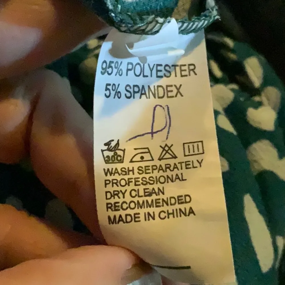 Green white Tiered mini skirt Size L - Image 2