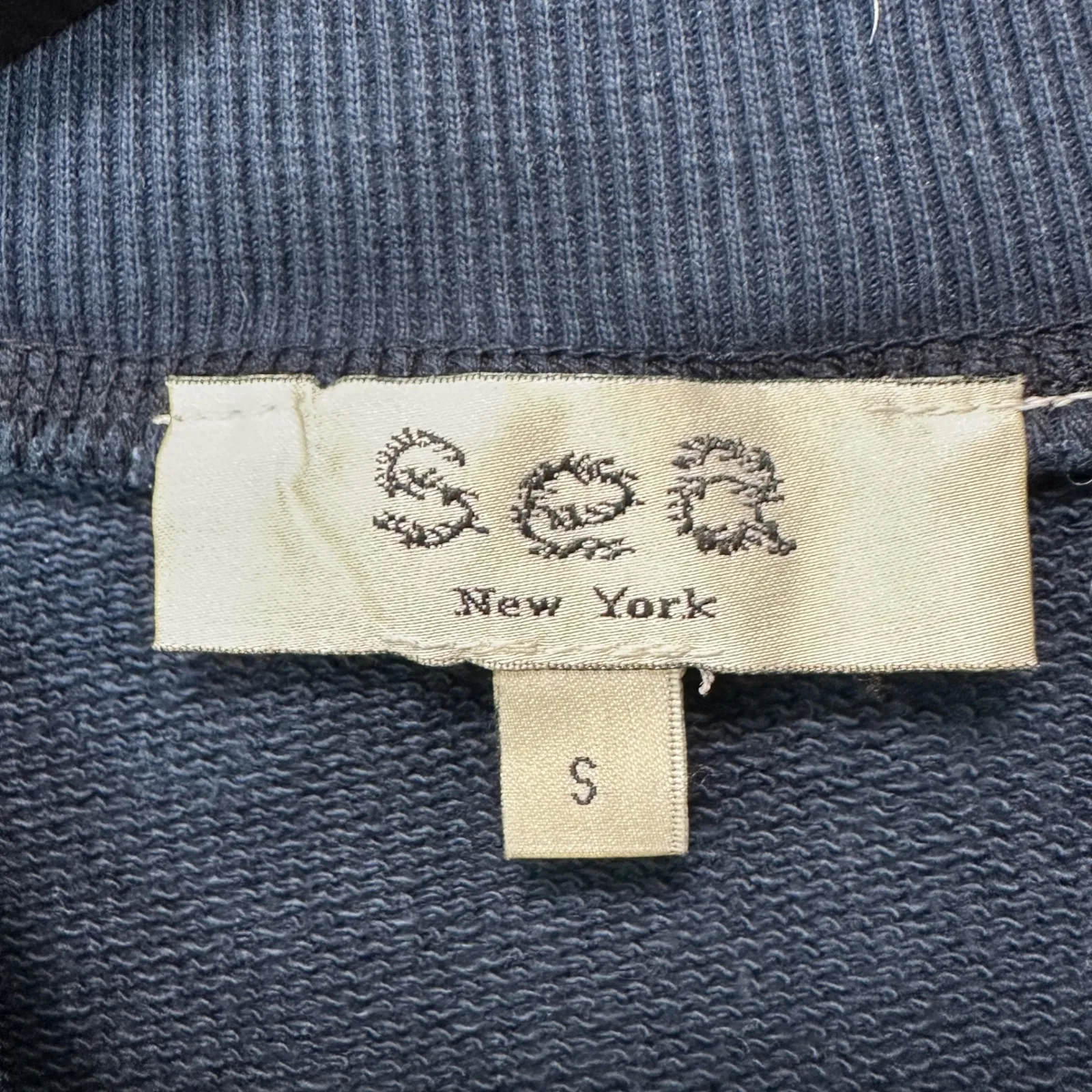 Sea New York Womens Celestial Tie Dye Mock Neck Sweatshirt S Coastal Chic Luxe Blue - Image 4