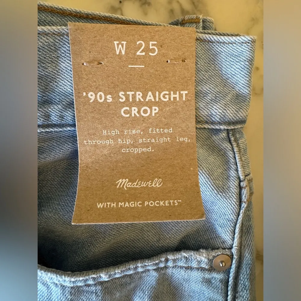 NWT Madewell 90’s Straight Jean Sz 25 - Image 8