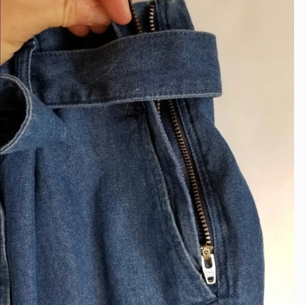 Uniqlo Denim paper bag Skirt - Image 7