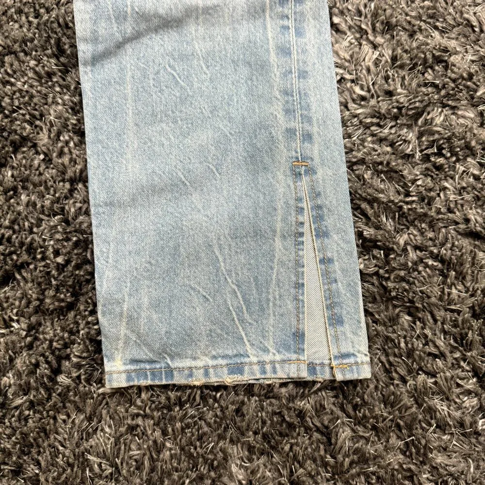 ASOS Design 90s Straight Jean in Light Blue with Split, Size 28X30​​​ - Image 3