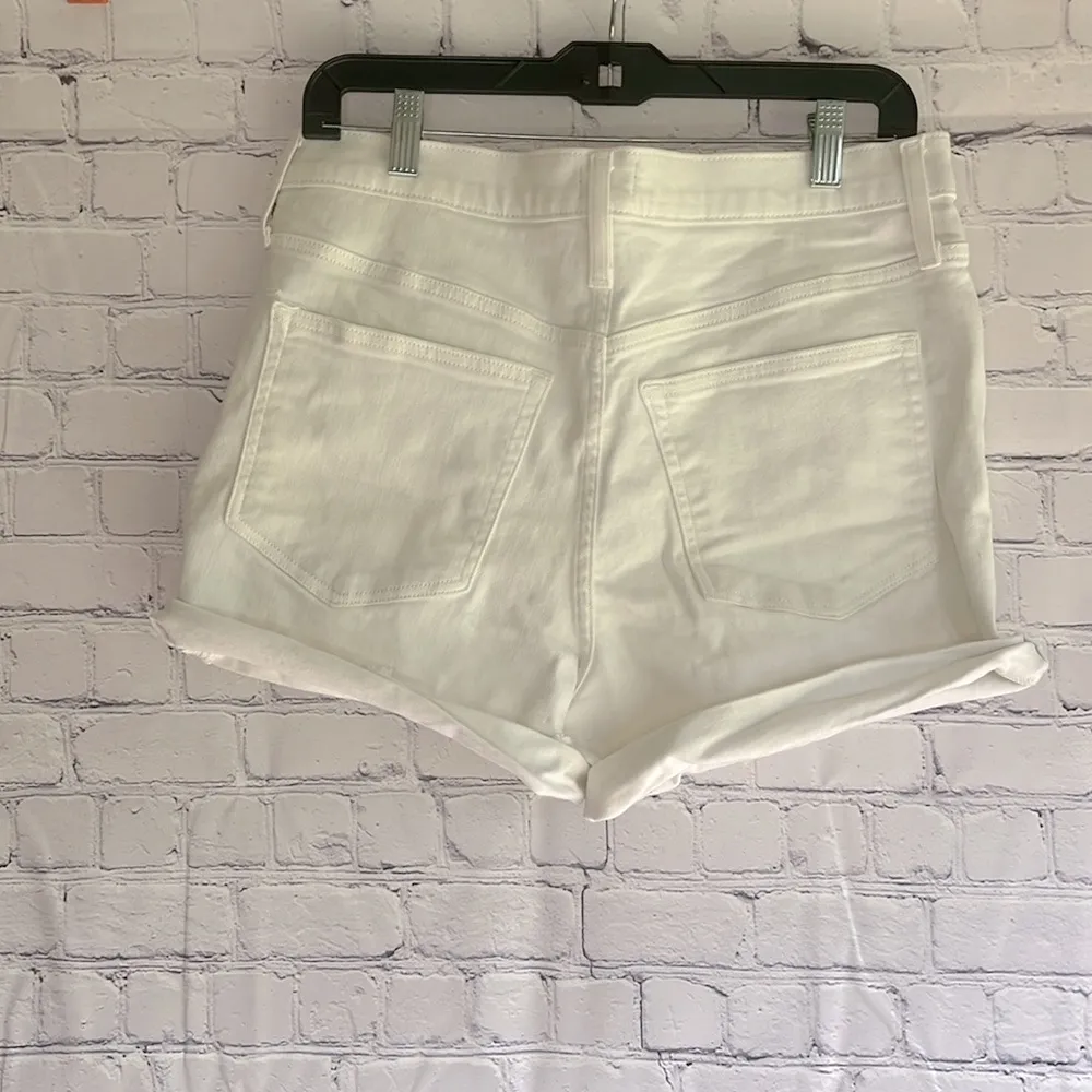 J. Crew White Jean Shorts‎ with Cuffed Hem woman’s size 30 or Medium - Image 2