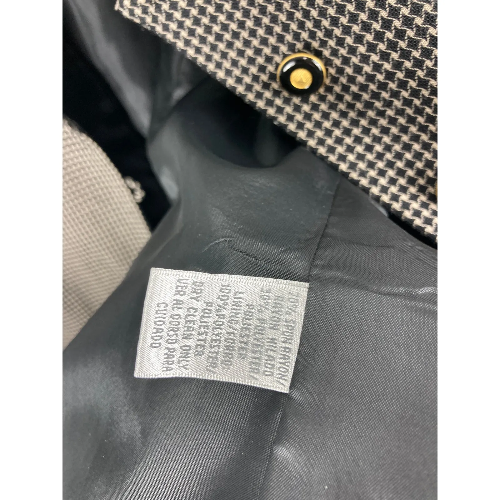 Jacqueline Ferrar Vintage Houndstooth Blazer size 10P - Image 5