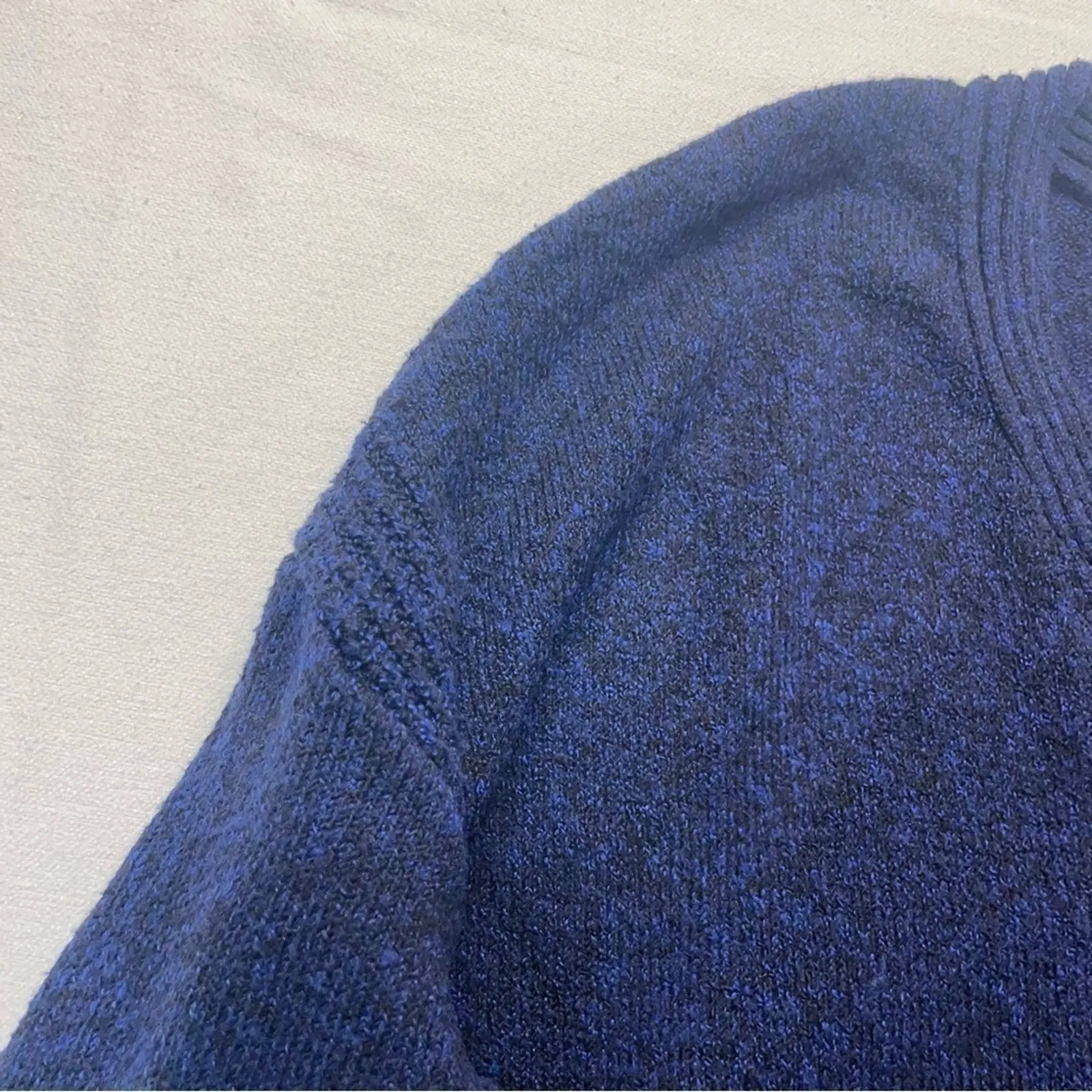 Thyme + Honey Oversized V-neck Sweater Size 1X blue black knit - Image 7