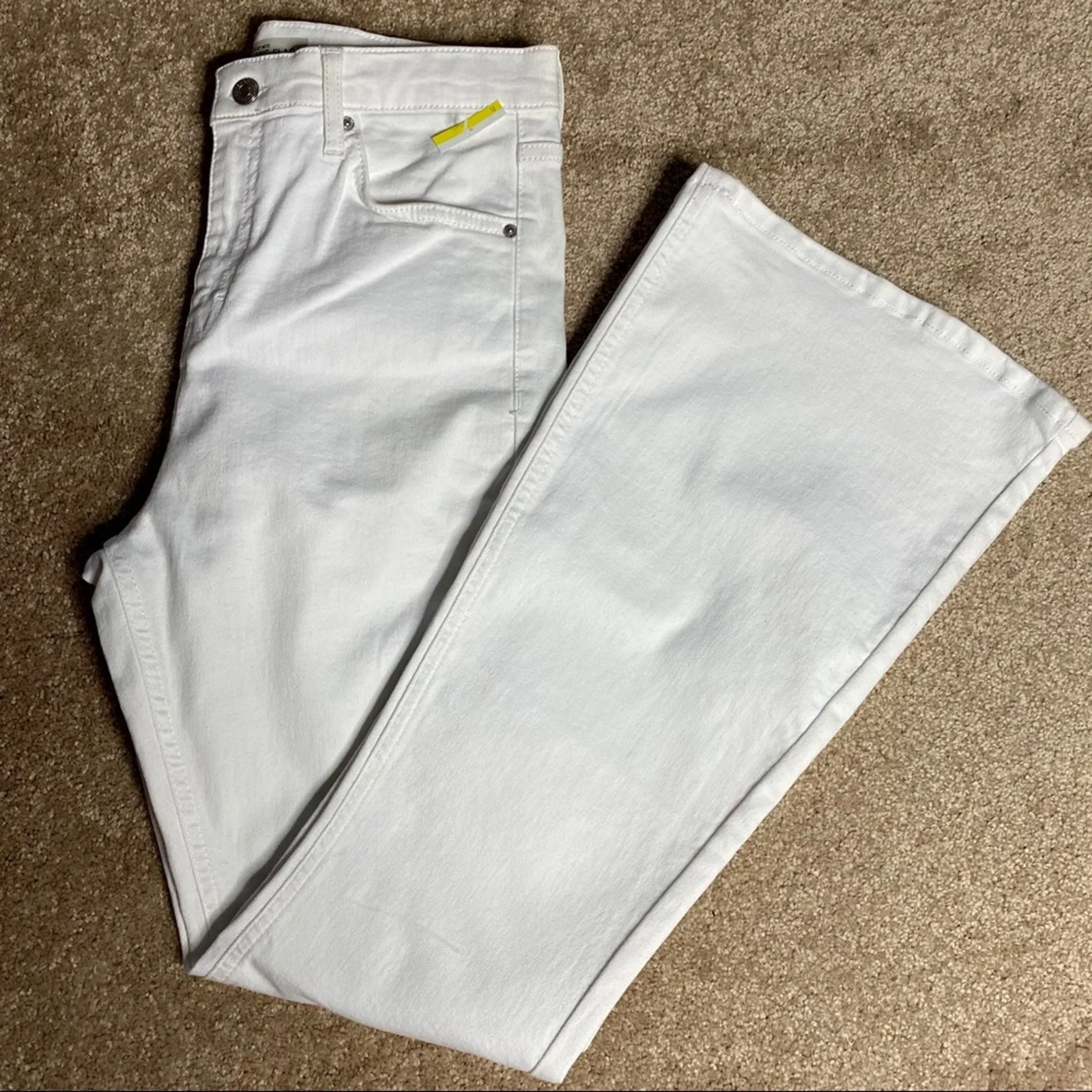 Topshop Jamie Flare Jeans White Size 32 - Image 4