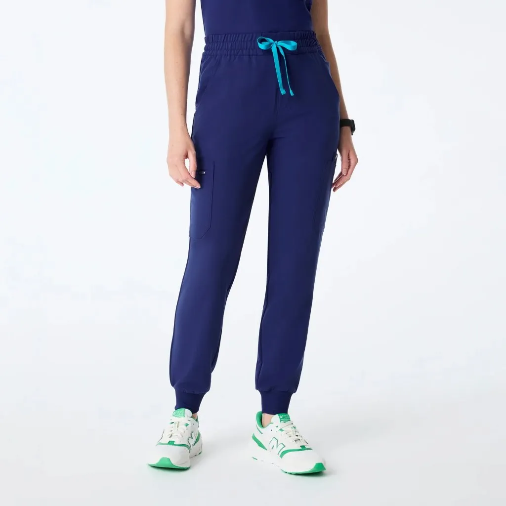 Figs High Waisted Uman Relaxed Jogger Scrub Pants in Sapphire, Size X-Small - Image 2