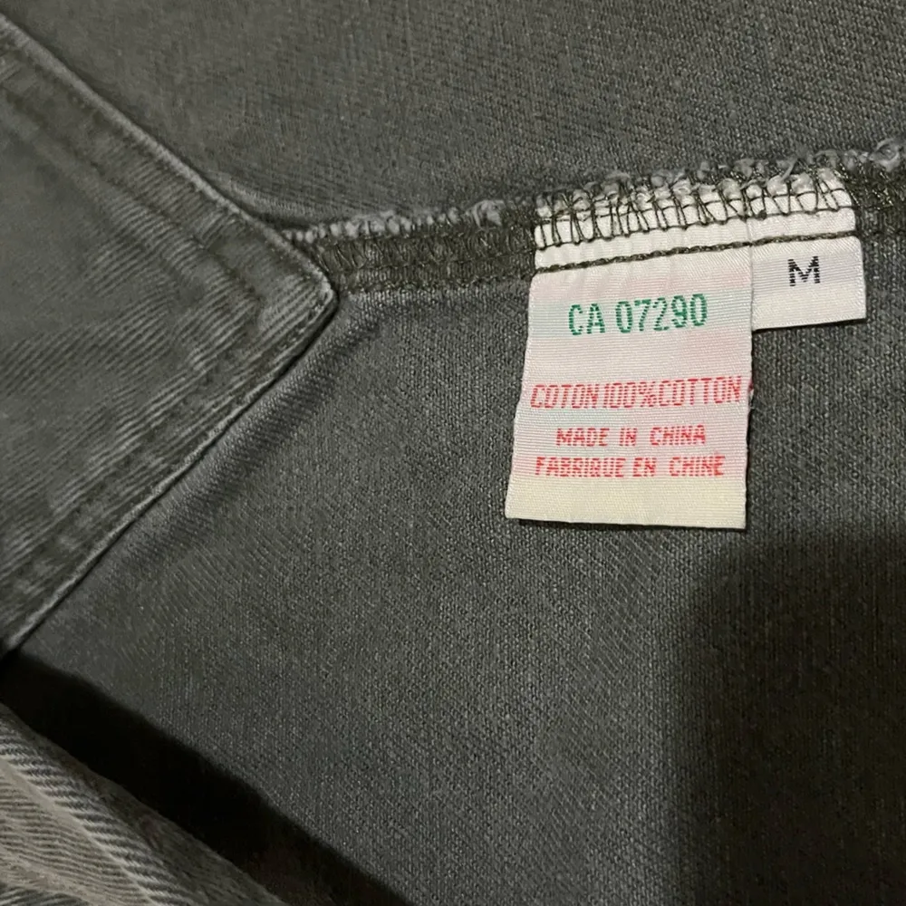 Vintage olive green short overalls Size M - Image 2