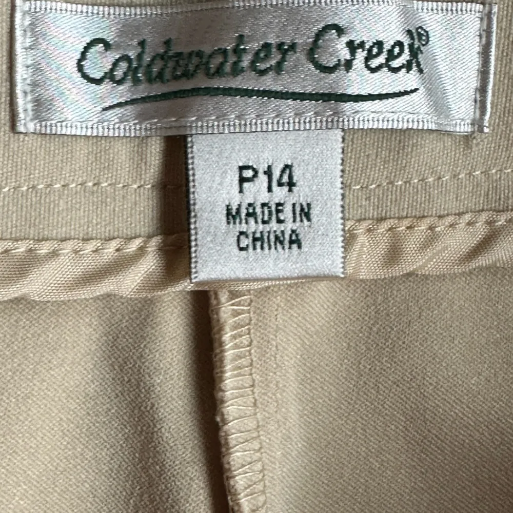 Coldwater Creek Beige Yellow Straight Leg Modern Style Shape Me SZ 14 - Image 7