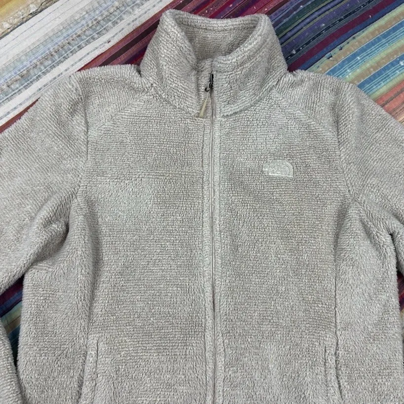 The North Face Women's Grey Full Zip Fuzzy Fleece Osito Jacket Gray Sz Large - Image 2