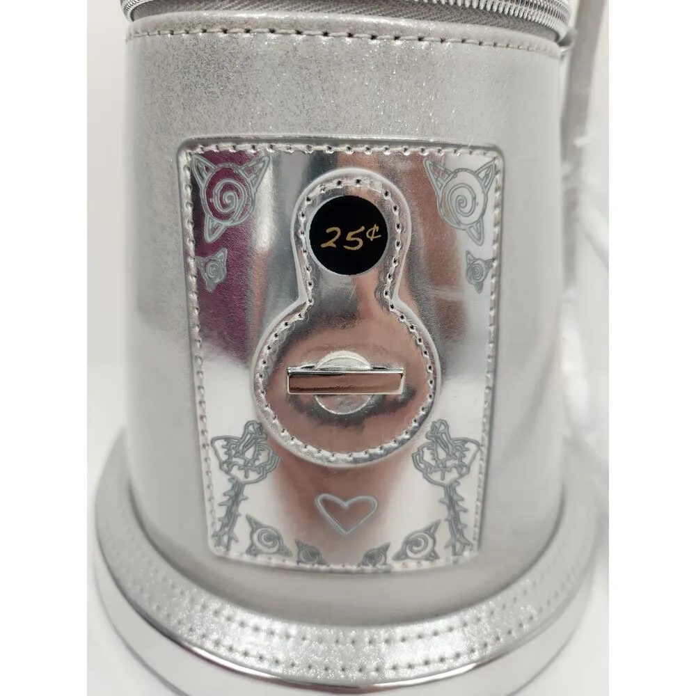 Betsey Johnson Gotta Getta Gumball Purse Crossbody Silver NWT - Image 2