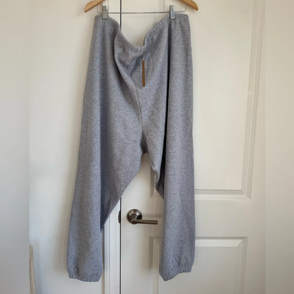 Skims Cotton Fleece Classic Jogger in Dark Heather Grey, Size 3X - Image 2