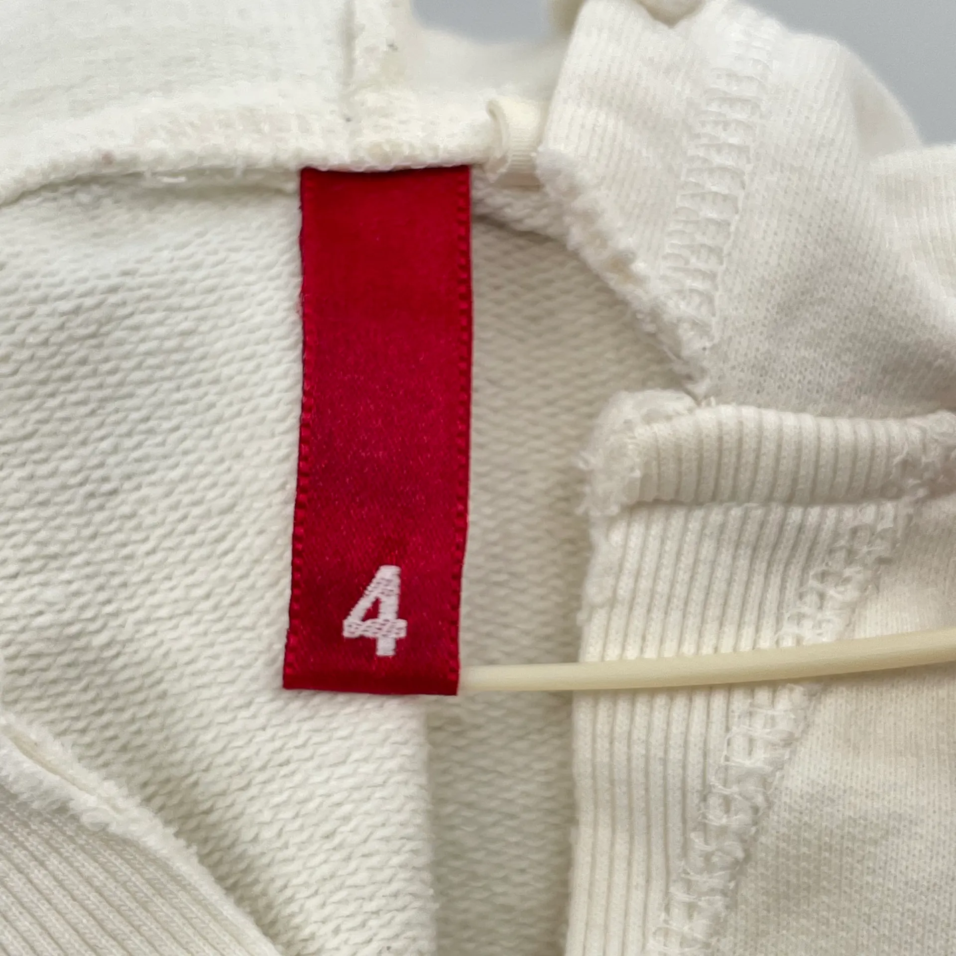 H&M  Spaceship Planet Stardust Pullover Hoodie Graphic Cream Retro Size 4 - Image 12