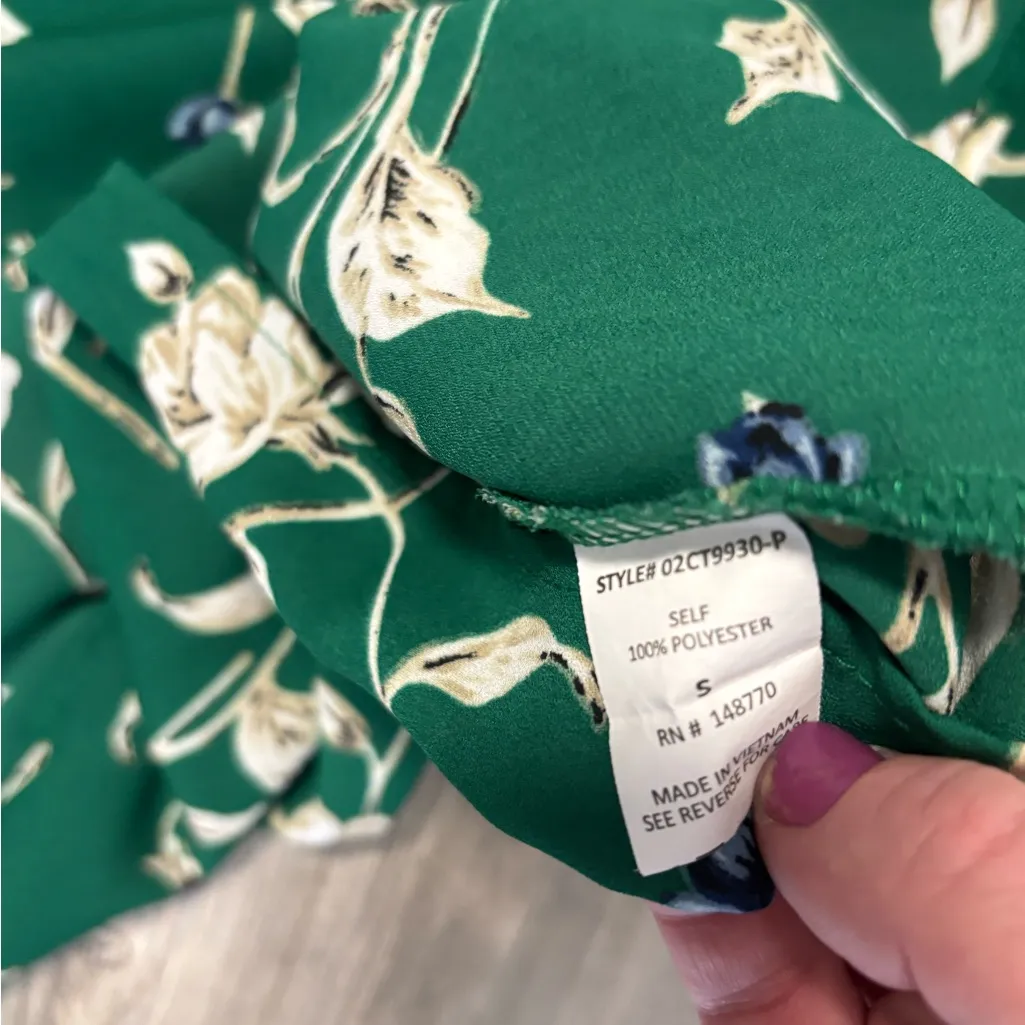 Sienna Sky Green Ruffled Cut Out Blouse - Image 3